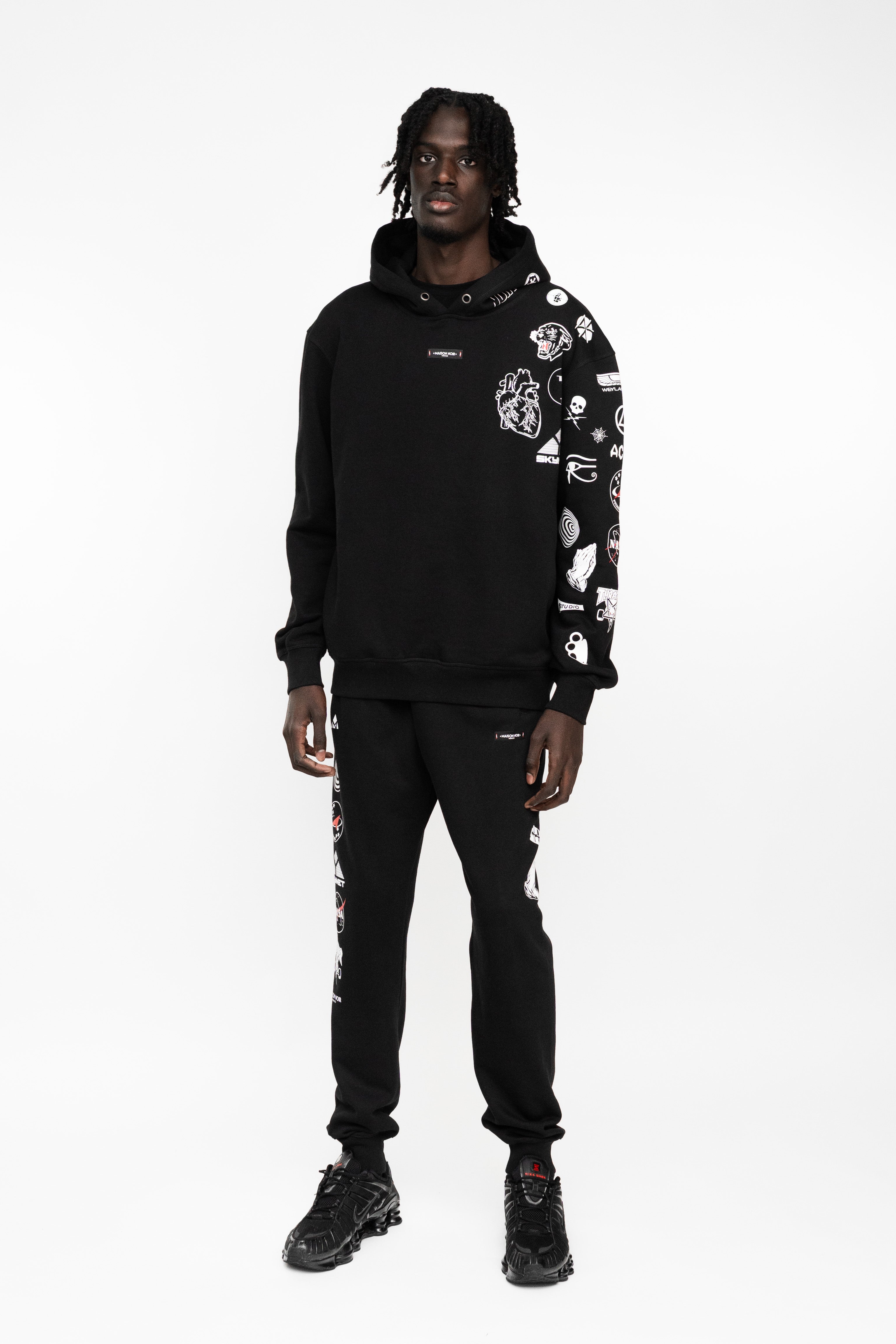 BATTLEPRINTS NOIR Recycled Hoodie Twinset