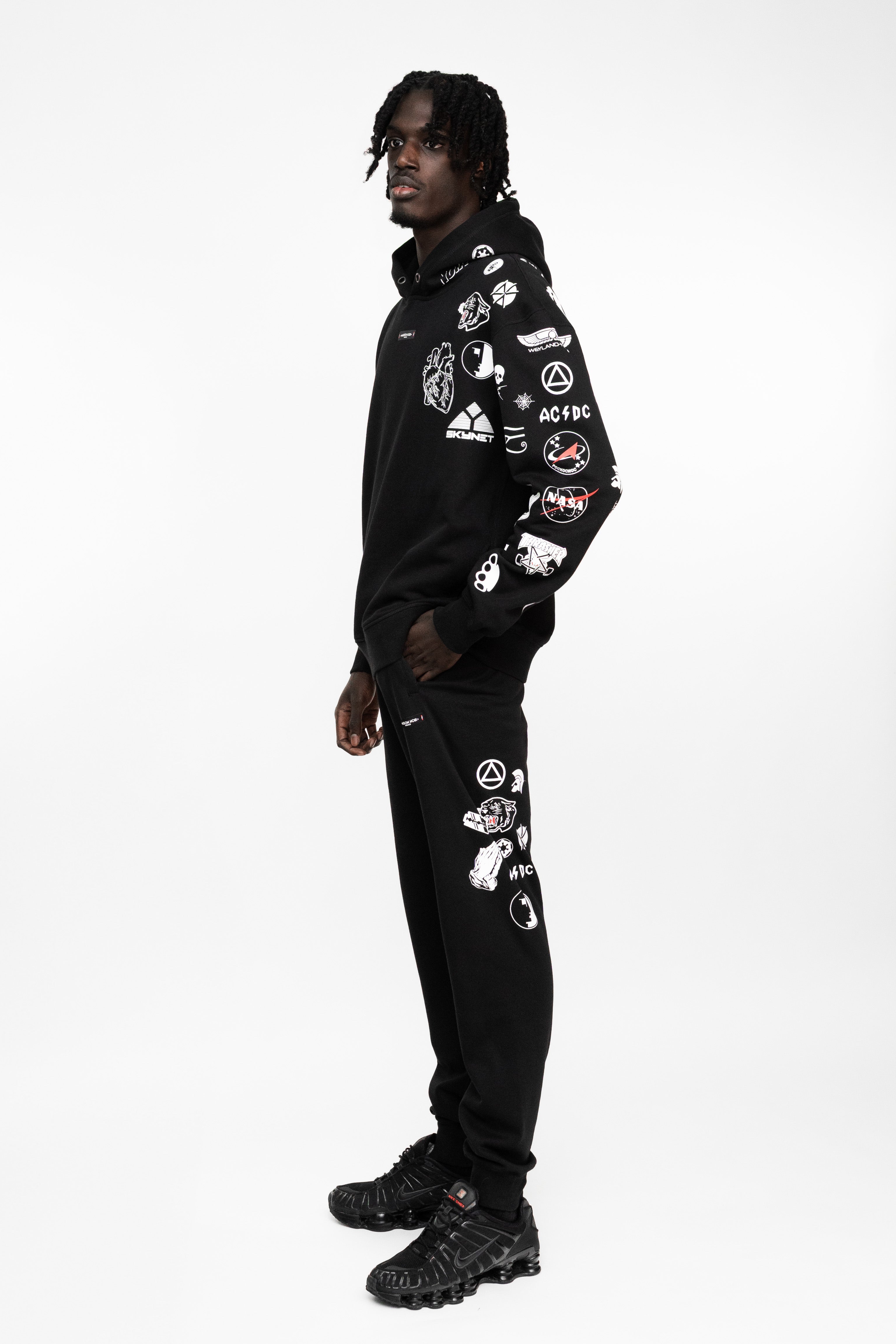 BATTLEPRINTS NOIR Recycled Hoodie Twinset