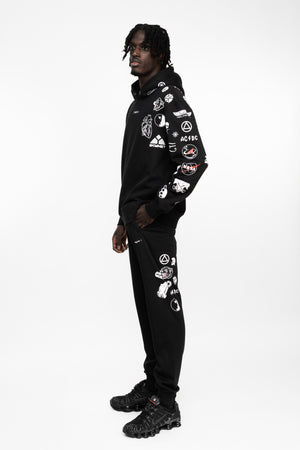 BATTLEPRINTS NOIR Recycled Hoodie Twinset