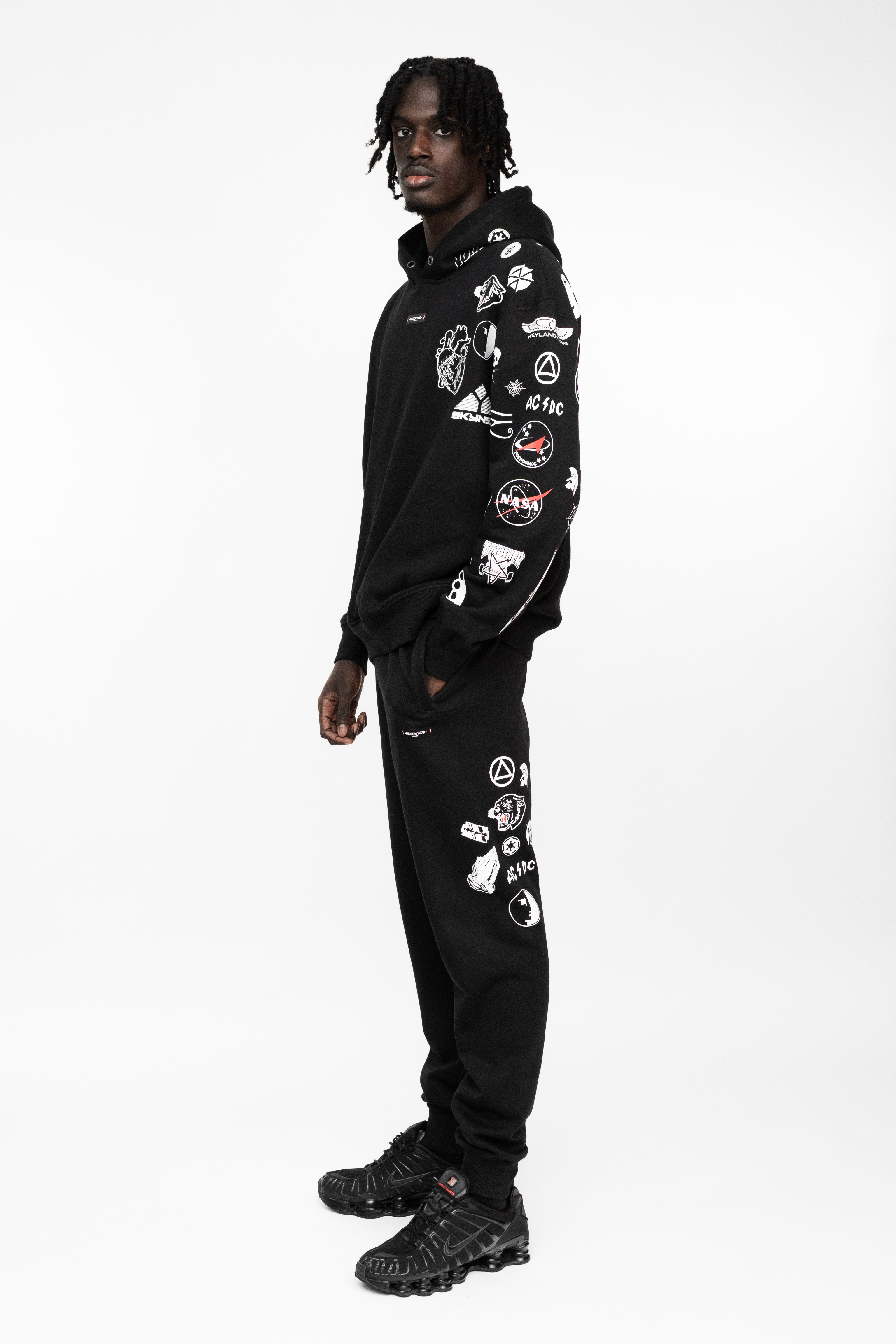 BATTLEPRINTS NOIR Recycled Hoodie Twinset