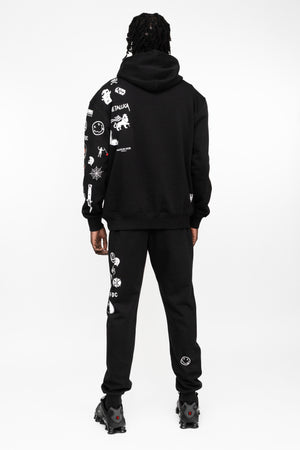 BATTLEPRINTS NOIR Recycled Hoodie Twinset