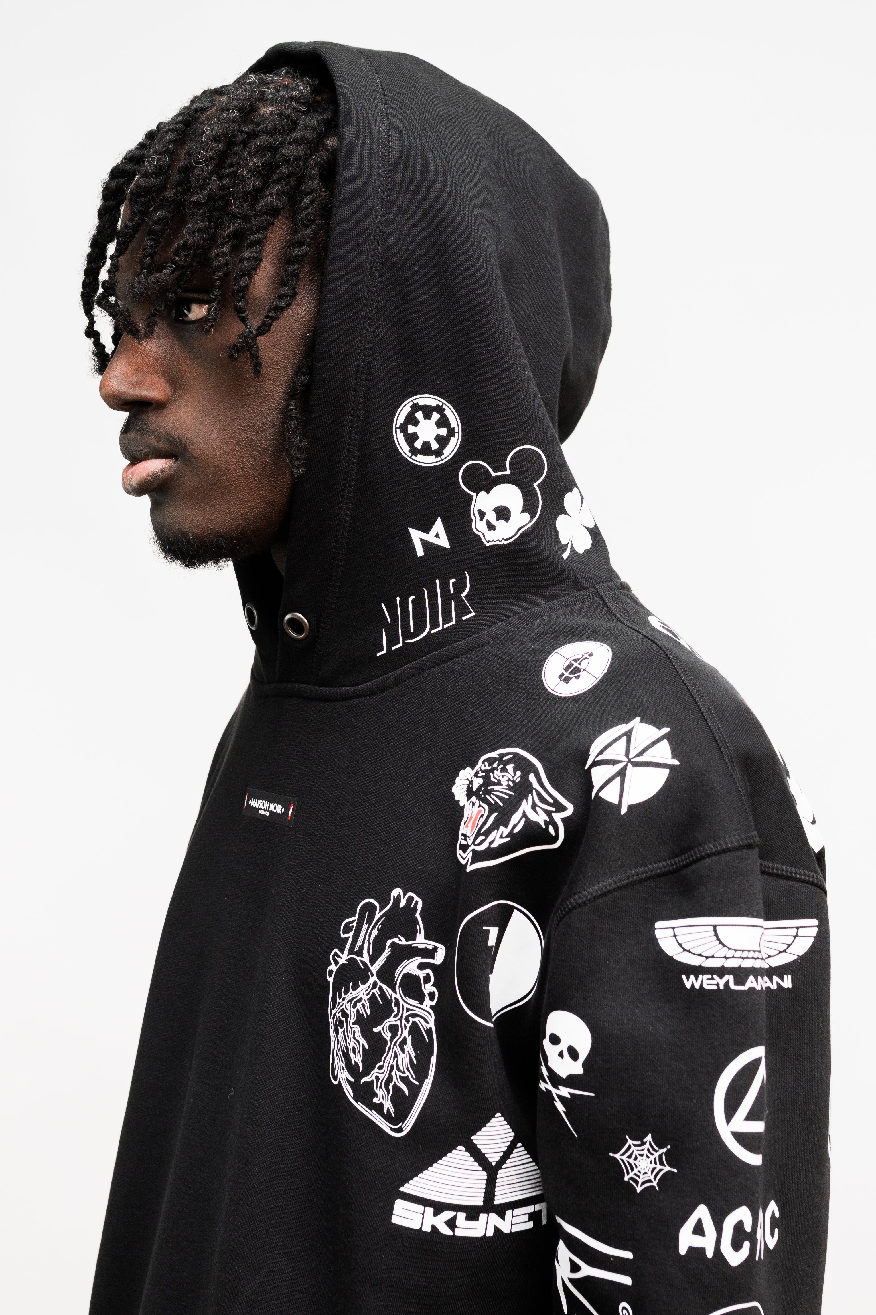 BATTLEPRINTS NOIR Recycled Hoodie Twinset