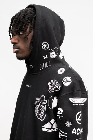 BATTLEPRINTS NOIR Recycled Hoodie Twinset