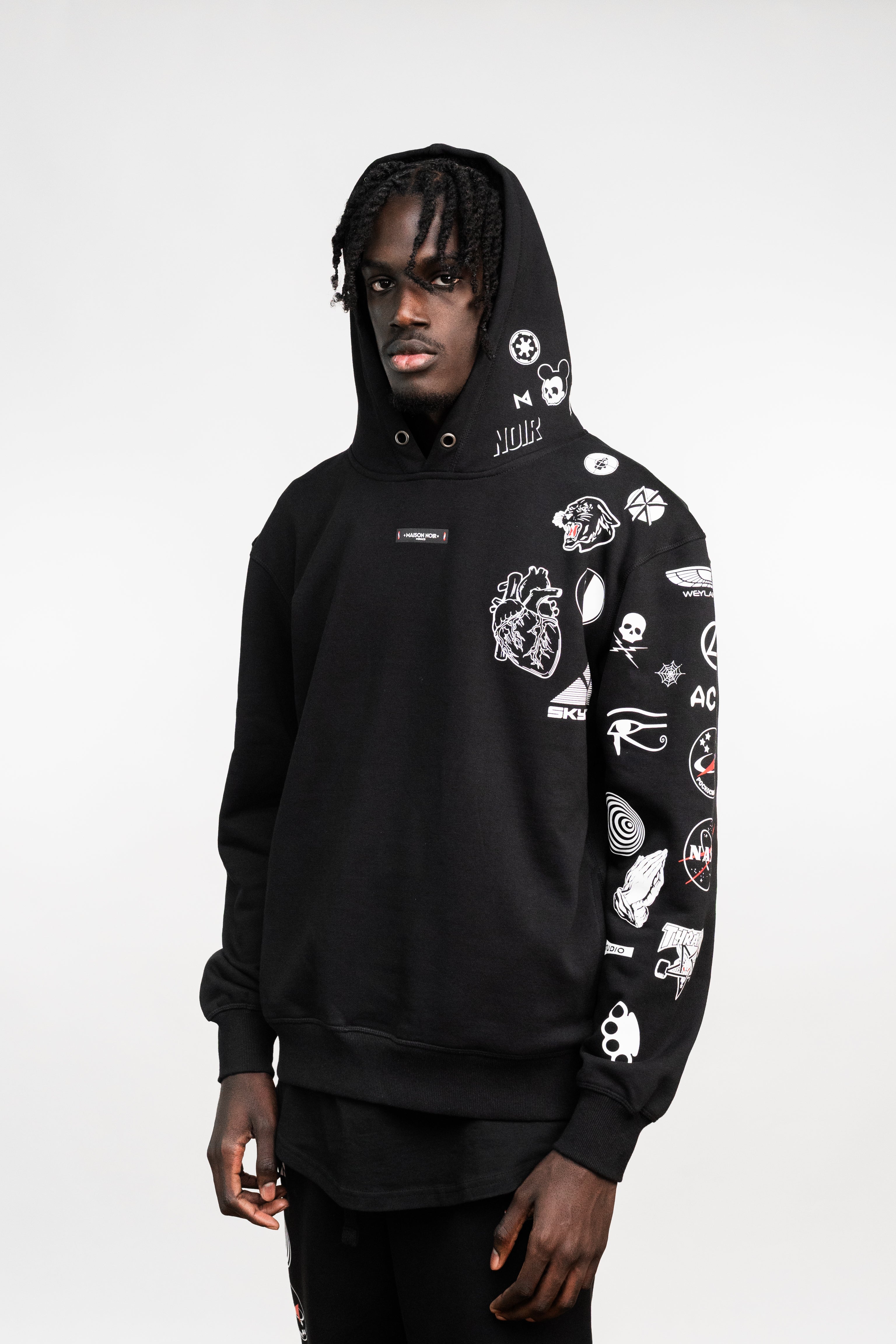 BATTLEPRINTS NOIR Recycled Hoodie Twinset