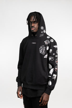 BATTLEPRINTS NOIR Recycled Hoodie Twinset
