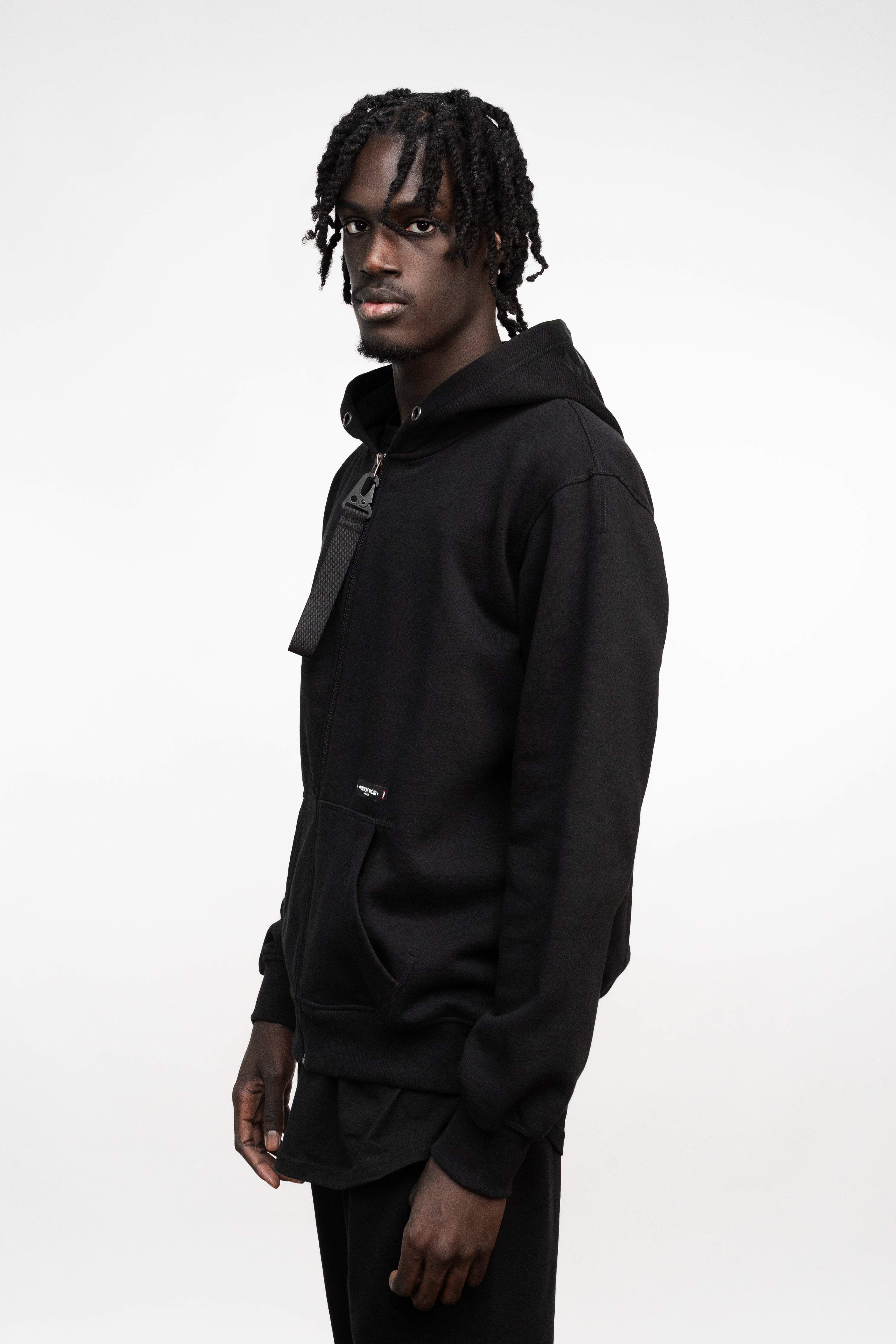 ESSENTIAL NOIR Recycled Unisex Hoodie Jacket