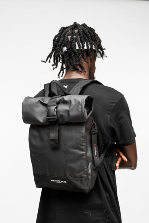 Maison NOIR Tarpaulin PVC Roll Top Backpack Black