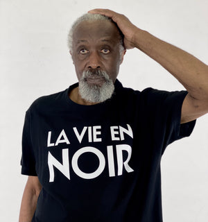 'La Vie En NOIR' Classic Oversized Organic Tee Black